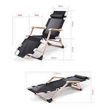 LHSUNTA Sedia da Ufficio Pieghevole, reclinabile per Esterni Portatile Regolabile Sedia da Ufficio Zero Gravity con Cuscino per terrazze, Piscine, Campeggio, spiagge