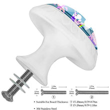 Arcobaleno di unicorno 4 PCS Pomelli per Porta, Pomolo per Mobile, Pomelli per Mobili con Viti, Maniglia per Armadietto, Pomelli per Porta, Pomelli per Cassetti per Porta, Armadio, Cassetto e Credenza