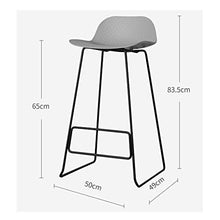 WDX- Bar Stool Bar Stool Moda Creativa Bar Chair Casa Schienale Alto Seggiovia Bar Stool Rotante ad Alta Sgabello Sgabello Colazione Ristorante Ascensore Sgabello Confortevole (Color : Gray)
