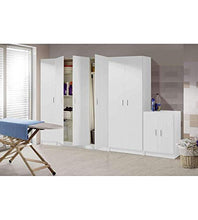 Habitdesign Armadio Multiuso Basso, 2 Ante, Rifinito in Colore Bianco, Misure: 59 cm (Larghezza) x 80 cm (Altezza) x 37 cm (profondità)