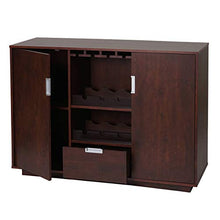 Mendler Portabottiglie Mobile per Vini HWC-F64 40x120x90cm Legno Scuro Noce