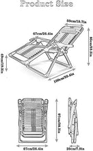 KEYREN Patio Lounger Chair Zero Gravity Sedia reclinabile Sedia Sedie a Sdraio per Giardino Mobili da Giardino Ufficio all'aperto Nero (Color : Black)