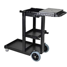 GFYWZ Carrello di Pulizia, Carrello Multifunzione in Plastica con unità di Scarico, Vassoi per Ripiano E Carrello per La Pulizia del Portaspazzole