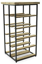 giordano shop Cantinetta Portabottiglie 30x30x60 cm 10 Bottiglie in Ferro e Legno Joy Nero
