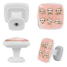 Animale pigro 4 PCS Pomelli per Porta, Pomolo per Mobile, Pomelli per Mobili con Viti, Maniglia per Armadietto, Pomelli per Porta, Pomelli per Cassetti per Porta, Armadio, Cassetto e Credenza