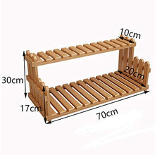 YIJIAHUI - Supporto per Piante, in Legno di bambù, da scrivania, per davanzale e Finestra, Legno, Naturale, 70 * 20 * 30cm