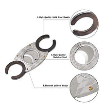 AUEDC Acciaio Inossidabile Cigar Cutter, Portatile dell'Acciaio Inossidabile Cigar Cutter Doppia Lama, Sigaro Strumento Sigaro ghigliottina per Migliori sigari Scelta Multipla,D