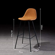 Sgabello da bar, con schienale Metallo Bracket Lounge Chair Bar Sgabello Casa Bella durevole Seggiolone Cucine Sgabelli da bar con poggiapiedi ed ergonomici sedili ( Color : Gray , Size : 75CM )