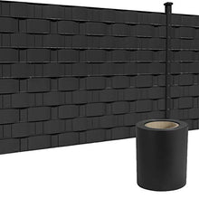 LARS360 65m x 19cm con 30 Strisce Fascette Visione Protezione PVC Paravista Frangivento Oscurante Protezione per Giardini e steccati Recinzione, Colore Nero