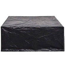 Lechnical Pratico Set di 2 Fodere per mobili da Giardino, Fodera per mobili da Giardino in polietilene Nero, Set 2 Pezzi 260 x 260 x 90 cm (Lunghezza x Larghezza x Altezza) -con 8 Fori