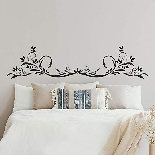 T-MK372 - Adesivi per testiera del letto, 33 x 140 cm, colore: Nero