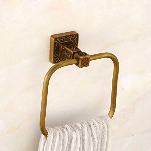 MBYW Portasciugamani Moderno Minimalista Portasciugamani Elegante per Il Bagno di Moda Portasciugamani in Rame, portasciugamani Quadrato Antico, portasciugamani a Sospensione per Bagno in Bagno