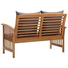 Tidyard Panca da Esterni, Panchina da Giardino con Braccioli in Legno massello di Acacia,Arredi da Esterno,119 x 67 x 83 cm