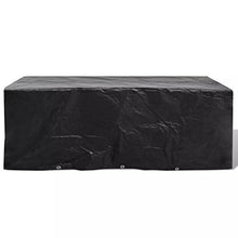 Tidyard Telo di Copertura per Mobili in Polirattan e Alluminio con 10 Occhielli 229 x 113 cm | Nero