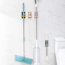 ZXCASDF Gancio Mop Igienici Nessuna Traccia di Spazio Libero Pugno WC Tipo Bagno Parete Appeso Risparmio Forte Pasta Appeso Scopa Mop Cremagliera Clip di Artefatto,Verde
