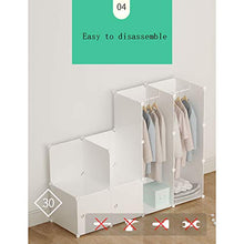 ZWYSL Appendiabiti Portatile Cabina Armadio Componibile Scatola Portaoggetti in Plastica Facile da Assemblare Cabinet in Plastica di Alta qualità (Size : 6 Doors B)