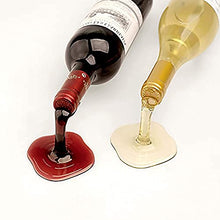 WOYAOFEI Portabottiglie da vino versato, personalizzazione rossa e dorata e supporto creativo per vino, portabottiglie, vino, vino versato, 7,4 x 8,6 cm (rosso)