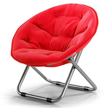 Grande Sedia per Adulti lunare |Sedie Pieghevoli da Giardino |Sedie a Sdraio all'aperto |Sedie da Patio, Supporto 120 kg, Non Coperchio di Cotone Rimovibile (Color : Red)