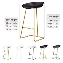 GYPPG Seggioloni per Ufficio dal Design Moderno - Sgabello Bar con Schienale Basso Base in Metallo con Schienale Basso - Seduta ergonomica in plastica