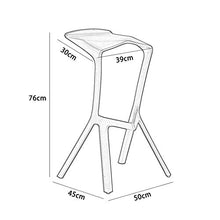 LWW Sgabelli, Bar sgabelli di plastica sedia cucina Tavolo e sedie Piano Protector modo di personalità,Giallo