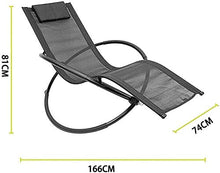 CDFCB Sedia a Dondolo reclinabile Sedia a Dondolo con Cuscino Poggiatesta Pieghevole Orbital Zero Moon Docker Lounger per Interni Outdoor 180 kg capacità
