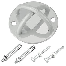 PERFETSELL Gancio per Soffitto Anelli Yoga Gancio TRX per Soffitto Supporto Ancoraggio di Soffitto Anelli da Ginnastica Yoga gancio sacco boxe per Allenamento in Sospensione Diametro 12CM