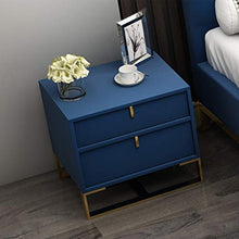 FAPROL Comodino per Camerette Simplicity Comodini con Cassetti Comodina con Staffa Metallica Comodino Stile Moderno Armadietti Portaoggetti Blue