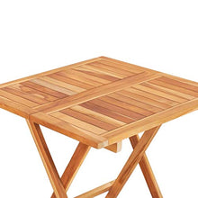 Goliraya Tavolo Pieghevole da Giardino Esterno in Legno Massello Teak,Tavolo da Giardino,Tavolo Pieghevole,Tavolino da Giardino Pieghevole in Legno,Tavolo Quadrato 60x60x65cm