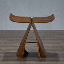 HHXD Sgabello in legno Qualità Noce/Piccoli Panca Farfalla Forma/Sgabello per il bagno per il Bagno Doccia Sauna/Come mostrato / 44×32×42 cm