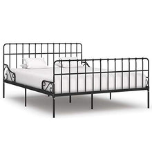 SKM Giroletto con Doghe Nero in Metallo 180x200 cm (27.9kg)