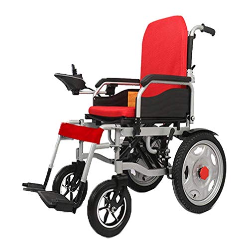 FTFTO Accessori per la casa Anziani Disabili Sedia a rotelle elettrica Portatile Leggera Sedia elettrica Pieghevole Eabs Sistema di frenatura Intelligente Pedale Staccabile Grigio