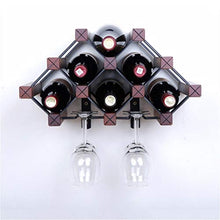 LHQ-HQ Wine Rack Hanging Cup Holder Capovolto Vino scaffale di Legno Solido della Famiglia Cantina