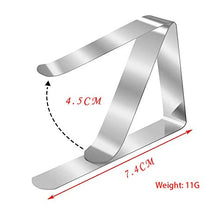 Junzheng 8 Pezzi Clip per tovaglia Regolabili Morsetti Fermatovaglia Acciaio Inossidabile Clip per tovaglie per casa, Pranzo, Picnic, Feste e Matrimoni