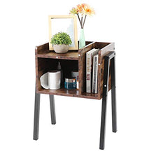 HYM Tavolino da Comodino Impilabile dell'Alto Comodino Elegante con unità di Stoccaggio Verticale Comodino in Legno