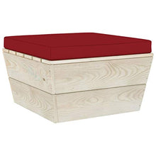 SKM Set Divani da Giardino su Pallet 6 pz con Cuscini Legno Abete (111kg) Rosso-3561