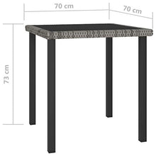 Tidyard Set da Pranzo da Giardino con Cuscini in Polyrattan 5 pz Set da Giardino Tavolo e Sedie in Rattan Tavolo Quadrato e 4 Sedie