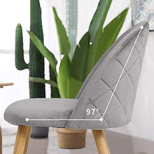 TUKAILAI Set di 2 Sedia da Cucina Sala da Pranzo in Velluto per Cucina Soggiorno Moderna Sedia Sedie da pranzo con Gambe in Metallo Grigio