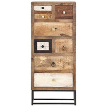 FAMIROSA Cassettiera 45x30x105 cm, in Legno Massello di Recupero