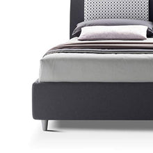 LettoFacile montalo in 30 Minuti - Letto Matrimoniale Onda Frame in Tessuto Grigio - Struttura senza rete - Made in Italy (160 x 190 cm)