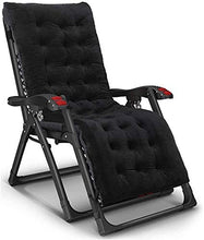 KEYREN Patio Lounger Chair Zero Gravity Sedia reclinabile Sedia Sedie a Sdraio per Giardino Mobili da Giardino Ufficio all'aperto Nero (Color : Black)