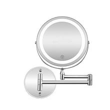 Specchio cosmetico a LED Specchio da Bagno a LED USB Ricarica 10 Volte ingrandimento 360 ° Angolo di Rotazione Pieghevole Design Touch Control 2 Facce dello Specchio