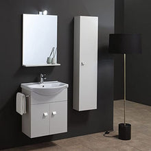 Kiamami Valentina Composizione Bagno con Colonna SALVASPAZIO Grigio Perla CM 56+31
