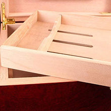FxsD Cigar Box, Cedar Fodera, Grande capacità a Due Zone 4 Cedar Cigar Humidor con igrometro e umidificatore ## (Color : A)