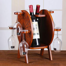 ASDFY Portabottiglie in Legno Ruota panoramica Ornamenti Artigianali Portabottiglie per Vino Casa Soggiorno Portabicchieri sospeso Portabottiglie da Tavolo