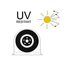 APT 6 X Roulotte radabdeckung Grigio Protezione UV Poliestere Tessuto con Ancora Occhielli