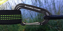 Boundless Voyage Accessori per amaca da campeggio multifunzione per albero da appendere con cinghie per bambini, 200 kg, 10 anelli, cinghie per amaca, confezione da 2 (cinturino verde+caranbiner)