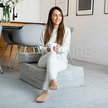 Futon Sedia Z Letto Singolo Letto Ospite Super Comfy Jumbo Cordoncino Dormire sopra il letto Divano in Schiuma Z Letto, crema, Singolo