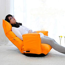 ZYLE Lazy Couch Single Casual Small Chair Chair Sedia Pieghevole Regolabile (Color : Yellow)