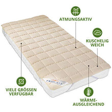 PROCAVE Protezione per materassi, in lana vergine, con angoli elasticizzati, Cotone, Beige, 160 x 200 cm