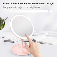deweisn Specchio Trucco con Luce, LED Specchio da Tavolo Specchio Cosmetico Illuminato Ricarica USB Portatile Rotazione 90° Specchio per Il Trucco con Supporto, Regalo per Donna